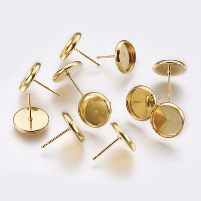 304 Stainless Steel Stud Earring Settings X-STAS-G174-19G-1