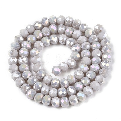 Electroplate Glass Beads Strands EGLA-A044-P6mm-B19-1