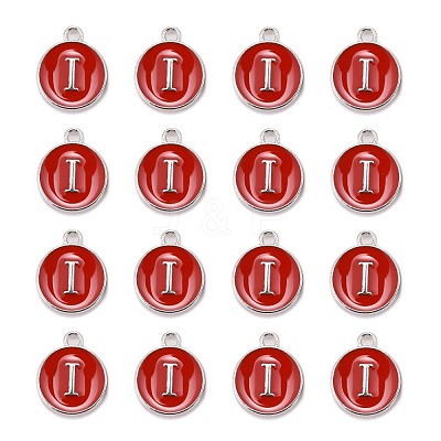 Platinum Plated Alloy Enamel Charms ENAM-S118-03I-P-1