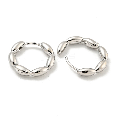 Brass Hoop Earrings EJEW-L211-010I-P-1