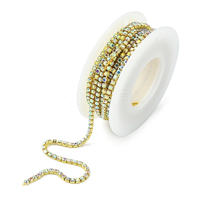 Brass Rhinestone Strass Chains CHC-YW0001-04-1