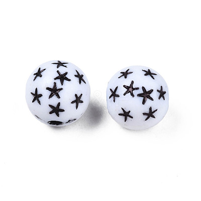 Opaque Acrylic Beads MACR-N012-11-A01-1