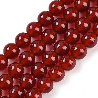 Natural Carnelian Beads Strands G-G338-6mm-01-1