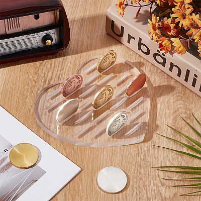 Acrylic Coin Base Display Holder ODIS-WH0078-05B-1