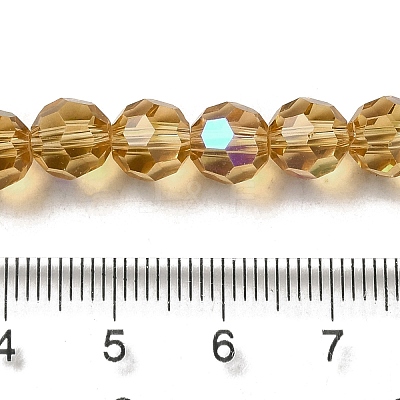 Electroplate Transparent Glass Beads Strands EGLA-A035-T8mm-L17-1