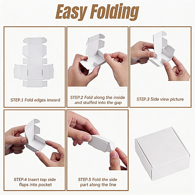 30Pcs Paper Folding Box CON-CN0001-28-1