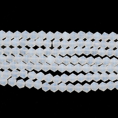 Imitation Jade Frosted Glass Bead Strands EGLA-A039-J6mm-MD05-1