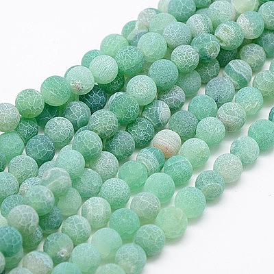 Natural Weathered Agate Beads Strands G-G589-8mm-08-1