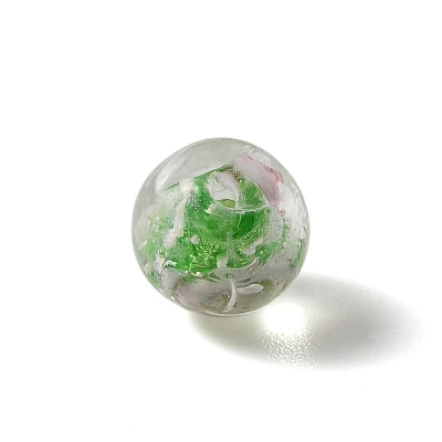 Handmade Silver Foil Glass Lampwork Beads GLAA-WH0036-03D-1