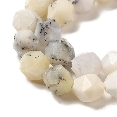 Natural White African Opal Beads Strands G-K382-A13-02-1
