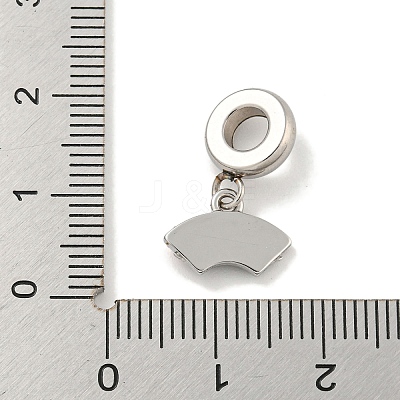 304 Stainless Steel Colorful Rhinestone European Dangle Charms STAS-U005-42P-1