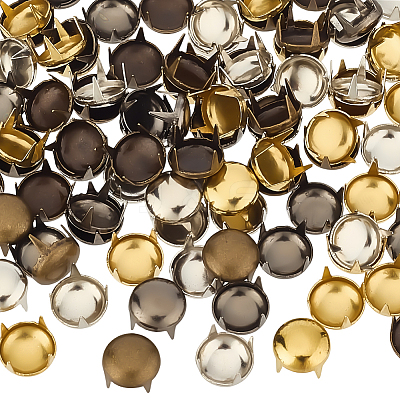 160Pcs 4 Colors Brass Studs Rivets KK-GF0001-23B-1