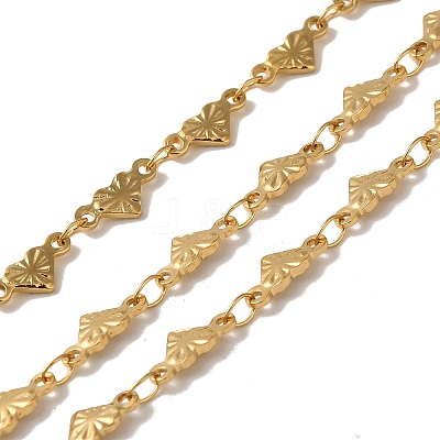 Ion Plating(IP) 304 Stainless Steel Heart Link Chains CHS-Q006-05G-1