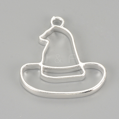 Alloy Open Back Bezel Pendants X-PALLOY-R098-52S-1