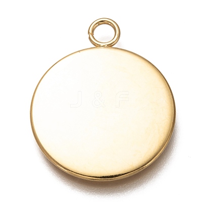 304 Stainless Steel Pendant Cabochon Settings STAS-Z030-01C-G-1