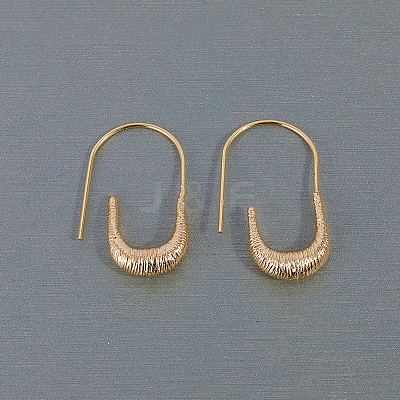 U-shaped Brass Dangle Earrings WD6040-1