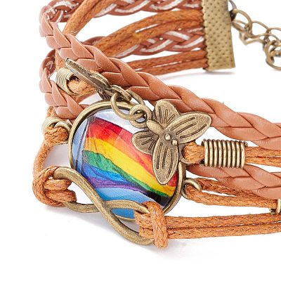 Rainbow Pride Bracelet BJEW-F426-01C-1