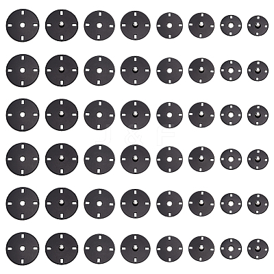 24 Pairs 4 Styles Zinc Alloy Snap Buttons FIND-FG0004-96EB-1