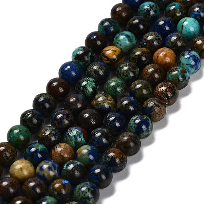 Natural Azurite Beads Strands G-P568-A02-01-1