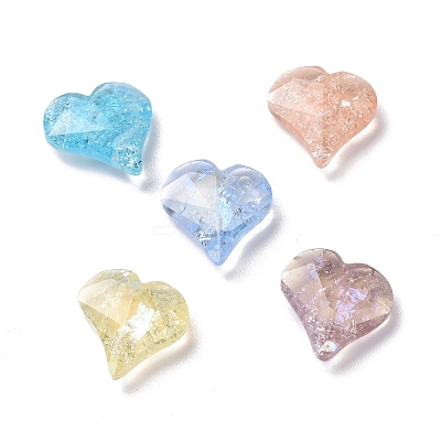 Crackle Moonlight Style Glass Rhinestone Cabochons RGLA-J017-B-IO-1
