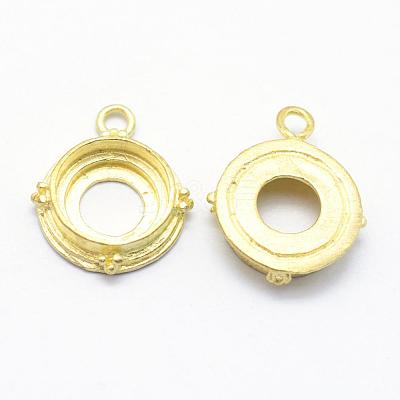 Brass Pendant Cabochon Open Back Settings KK-F721-146C-RS-1