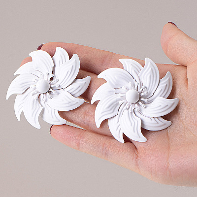Alloy Enamel Stud Earrings FS-WG7F825-01-1