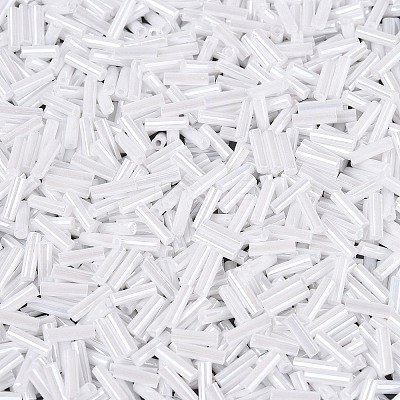 FGB Grade A Glass Round Bugle Beads SEED-Q040-06A-01-1