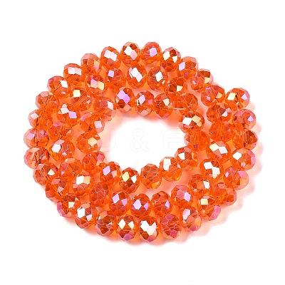 Electroplate Glass Beads Strands EGLA-A044-T8mm-B25-1