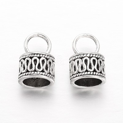Tibetan Style Alloy Cord Ends PALLOY-L166-09AS-1