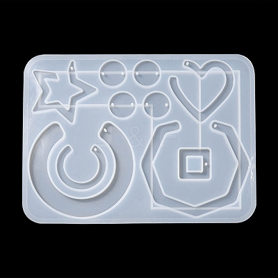 Geometry Pendant & Links Silicone Molds DIY-YW0006-70-1