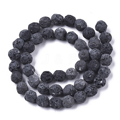 Natural Lava Rock Beads Strands G-S352-28B-01-1
