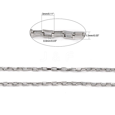 Tarnish Resistant 304 Stainless Steel Box Chains CHS-A003A-1.5mm-1