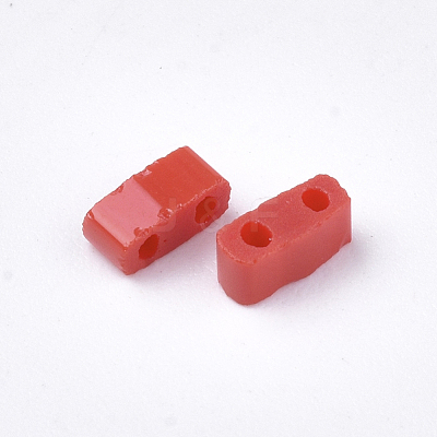 2-Hole Opaque Glass Seed Beads SEED-S023-05E-1