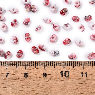 Two Tone Baking Paint Glass Seed Beads SEED-C003-01M-1