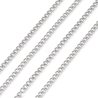 Tarnish Resistant 304 Stainless Steel Curb Chains CHS-R008-05-1