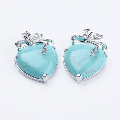 Natural & Synthetic Mixed Stone Pendants G-E433-B-P-1