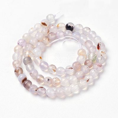 Natural Agate Beads Strands G-P278-03-6mm-1