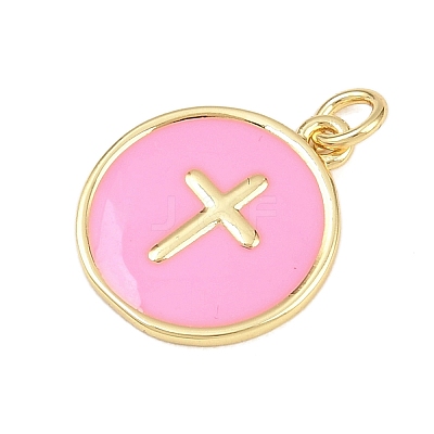 Brass Enamel Pendants KK-L251-02G-E05-1