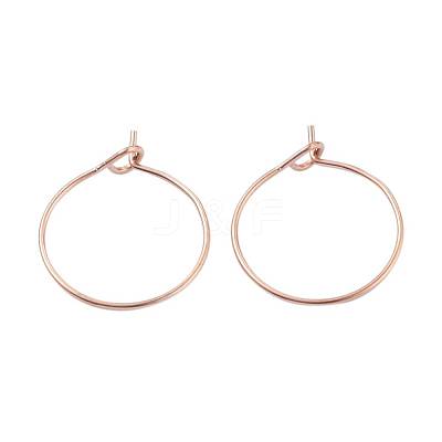 30Pcs 5 Size 316L Surgical Stainless Steel Hoop Earring Findings STAS-ZZ0001-03G-1