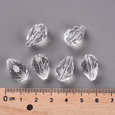 Transparent Acrylic Beads TACR-S128-01-1