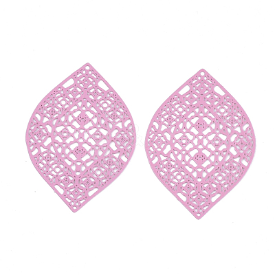 430 Stainless Steel Filigree Pendants X-STAS-S108-12E-1
