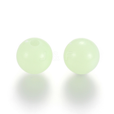 Luminous Acrylic Round Beads X-LACR-R002-6mm-01-1