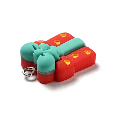 Christmas Opaque Resin Pendants RESI-G043-A04-1