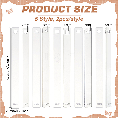 2 Sets Transparent Acrylic Clay Press Board TOOL-BC0002-60-1