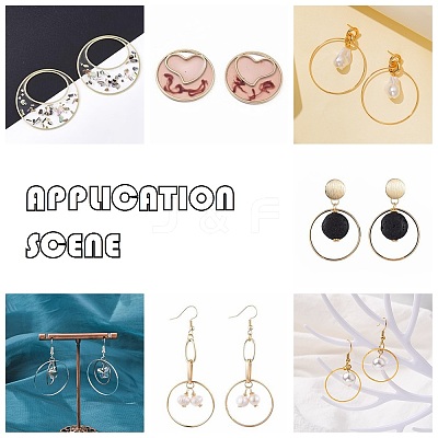 Brass Linking Rings X-KK-T020-55G-1