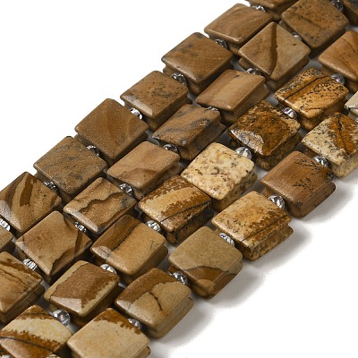 Natural Wood Lace Stone Wooden Jasper Beads Strands G-L596-A04-01-1