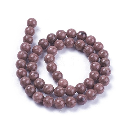Natural Rhodonite Round Bead Strands X-G-J302-10-8mm-1