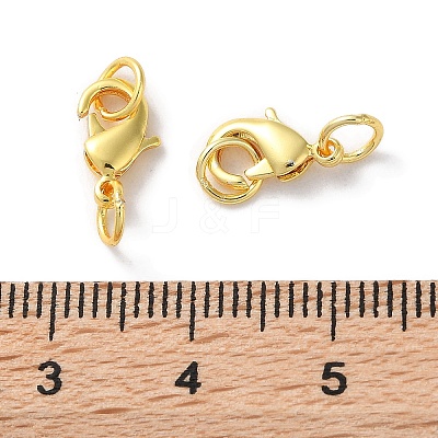 Rack Plating Brass Lobster Claw Clasps KK-F090-26G-01-1