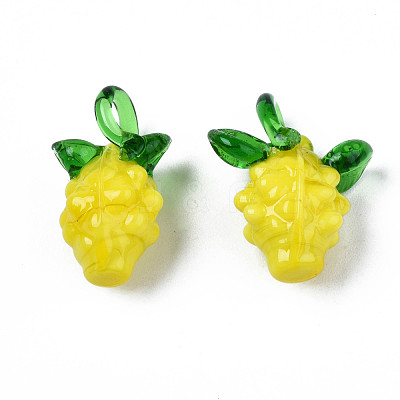 Handmade Bumpy Lampwork Pendants X-LAMP-S194-024-1