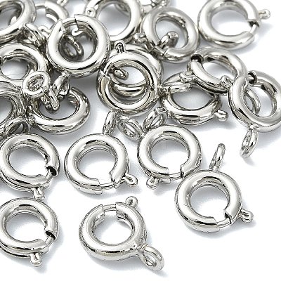 SHEGRACE Brass Spring Ring Clasps XGRPCN197-018P-1